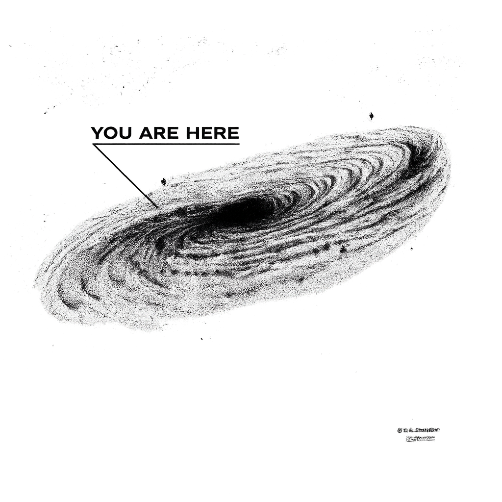 Galaxy perspective showing our cosmic scale